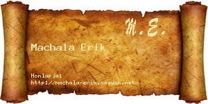 Machala Erik névjegykártya